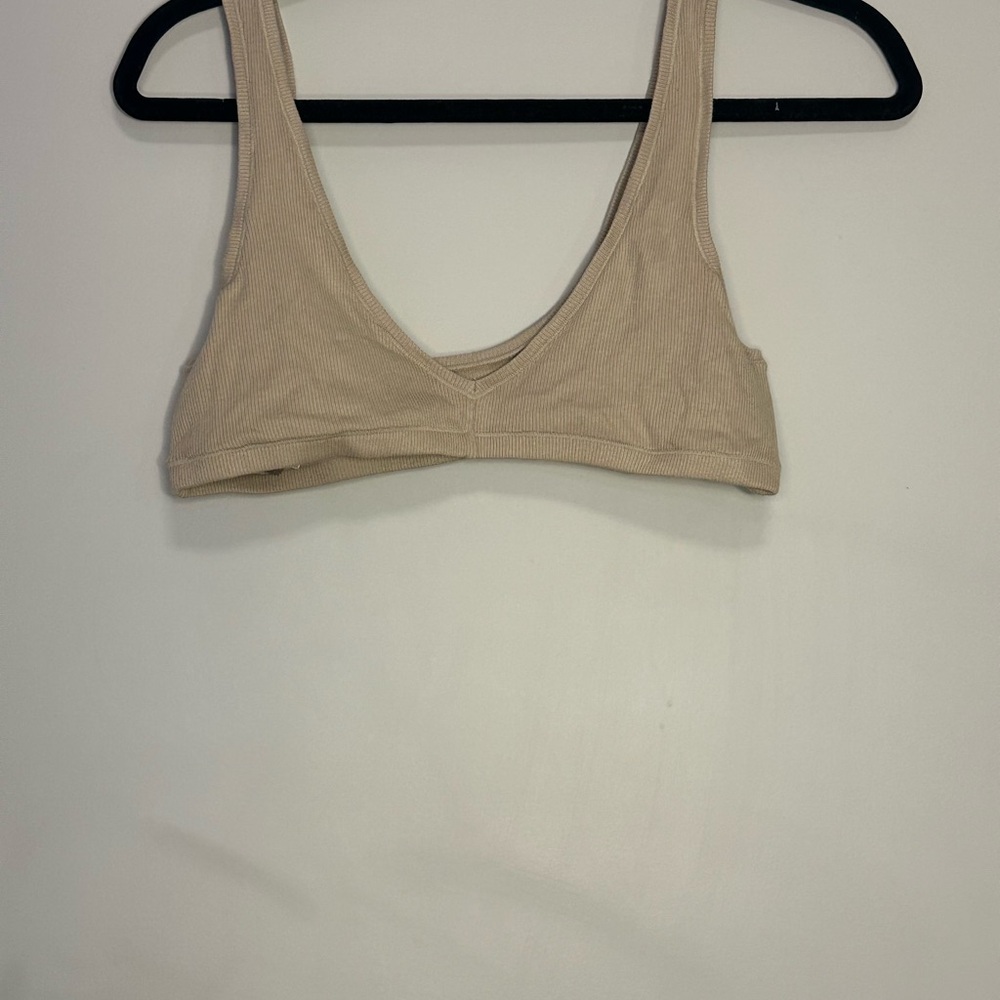 SKIMS Beige Ribbed Bralette